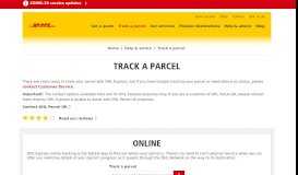 
							         Track your parcel with DHL | DHL Express								  
							    