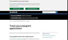 
							         Track your passport application - GOV.UK								  
							    