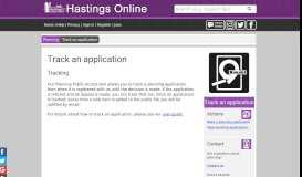 
							         Tracking a planning application in Hastings - Hastings Borough Council								  
							    