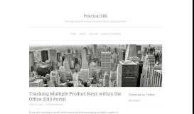 
							         Tracking Multiple Product Keys within the Office 2013 Portal ...								  
							    