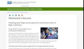 
							         Tracking Success Stories - Minnesota - CDC								  
							    