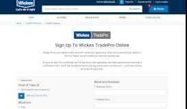 
							         TradePro Sign-up | Wickes.co.uk								  
							    