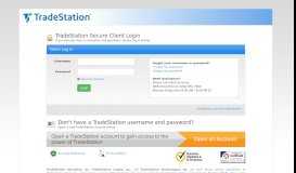 
							         TradeStation Secure Client Login								  
							    
