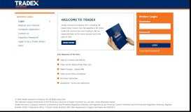 
							         Tradex Broker Portal - Home Page								  
							    