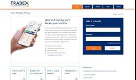 
							         Tradex Customer Portal - Home Page - Tradex Insurance								  
							    