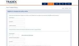 
							         Tradex Customer Portal - Register								  
							    