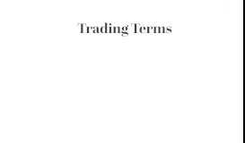 
							         Trading Terms | www.andBeyond.com | andBeyond								  
							    