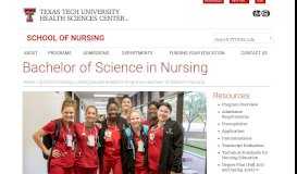 
							         Traditional Bachelor of Science in Nursing | Texas Tech University ...								  
							    