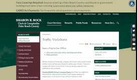 
							         Traffic Violations | Clerk & Comptroller, Palm Beach County								  
							    