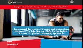 
							         Trafford Leisure - Health & Fitness in Greater Manchester								  
							    
