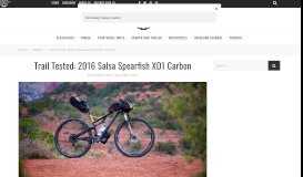 
							         Trail Tested: 2016 Salsa Spearfish XO1 Carbon – Expedition Portal								  
							    
