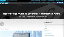 
							         Trailer Bridge Awarded Silver Bell Humanitarian Award - Trailer Bridge								  
							    