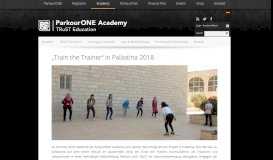 
							         „Train the Trainer“ in Palästina 2018 | ParkourONE Academy –								  
							    