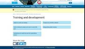 
							         Training and development – East Sussex County Council								  
							    
