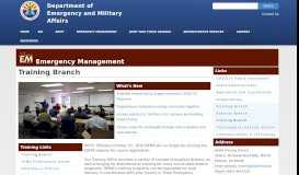 
							         Training Branch | Department of Emergency and Military Affairs								  
							    