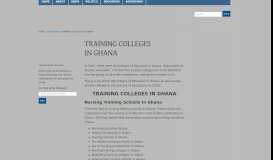 
							         TRAINING COLLEGES IN GHANA « XPRESS PORTAL								  
							    