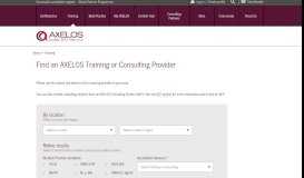 
							         Training & Consulting Provider Search - AXELOS								  
							    