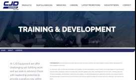 
							         Training & Development - CJD Equipment								  
							    