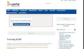 
							         Training-ETDP | The Jobs Portal								  
							    