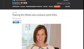 
							         Training firm Mintra wins contracts worth £12m - News ... - Energy Voice								  
							    