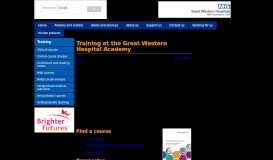 
							         Training - Great Western Hospitals NHS Foundation Trust								  
							    