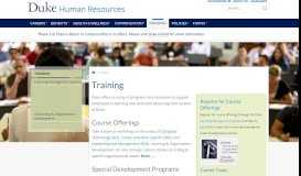 
							         Training | Human Resources - Duke Human Resources								  
							    