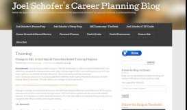 
							         Training « Joel Schofer's Career Planning Blog								  
							    