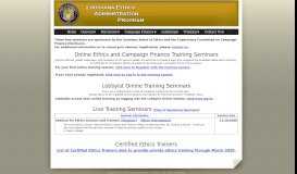 
							         Training - Louisiana Ethics Administration Program								  
							    