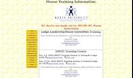 
							         Training - MD-DE-DC Moose Association								  
							    