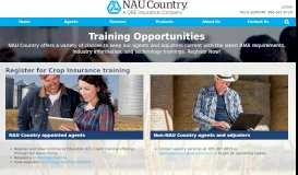 
							         Training - NAU Country offers a variety of classes to keep our agents ...								  
							    