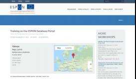 
							         Training on the ESPON Database Portal | ESPON								  
							    