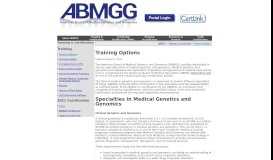
							         Training Options | ABMGG								  
							    