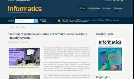 
							         Training Programme on Online Elementary School Teachers Transfer ...								  
							    