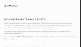 
							         Training Schedule — HEI Marketing Portal								  
							    