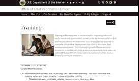 
							         Training | US Department of the Interior - DOI.gov								  
							    
