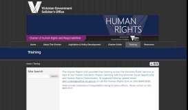 
							         Training | Victorian Government Human Rights Portal								  
							    