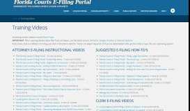 
							         Training Videos - Florida Courts E-Filing Portal								  
							    
