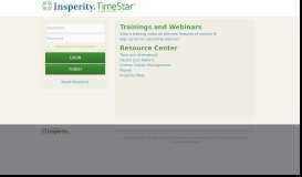 
							         Trainings and Webinars - Insperity TimeStar®								  
							    