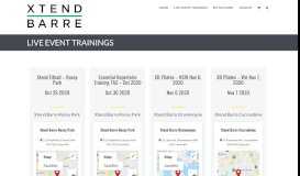 
							         Trainings – Instructor Portal – Xtend Barre								  
							    