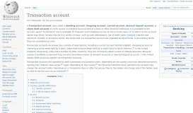 
							         Transaction account - Wikipedia								  
							    