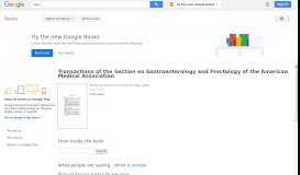 
							         Transactions of the Section on Gastroenterology and Proctology of ...								  
							    