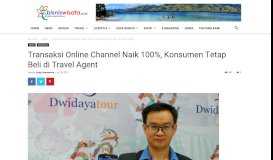
							         Transaksi Online Channel Naik 100%, Konsumen Tetap Beli di Travel ...								  
							    
