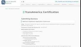 
							         TransAmerica Certification - Secure Benefits Alliance								  
							    