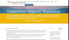 
							         Transcranial Magnetic Stimulation - Pisgah Institute								  
							    