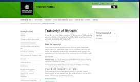 
							         Transcript of records – Student Portal								  
							    