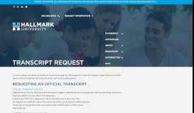 
							         Transcript Request - Hallmark University - San Antonio, TX								  
							    