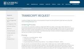 
							         Transcript Request - Louisburg College								  
							    
