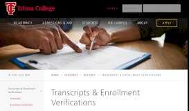 
							         Transcripts & Enrollment Verifications | Triton College								  
							    
