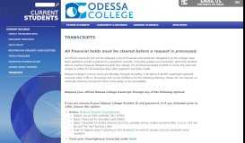 
							         Transcripts - Odessa College								  
							    
