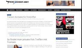 
							         Transen Kontakte für Ficktreffen - Fick-Scout.net								  
							    